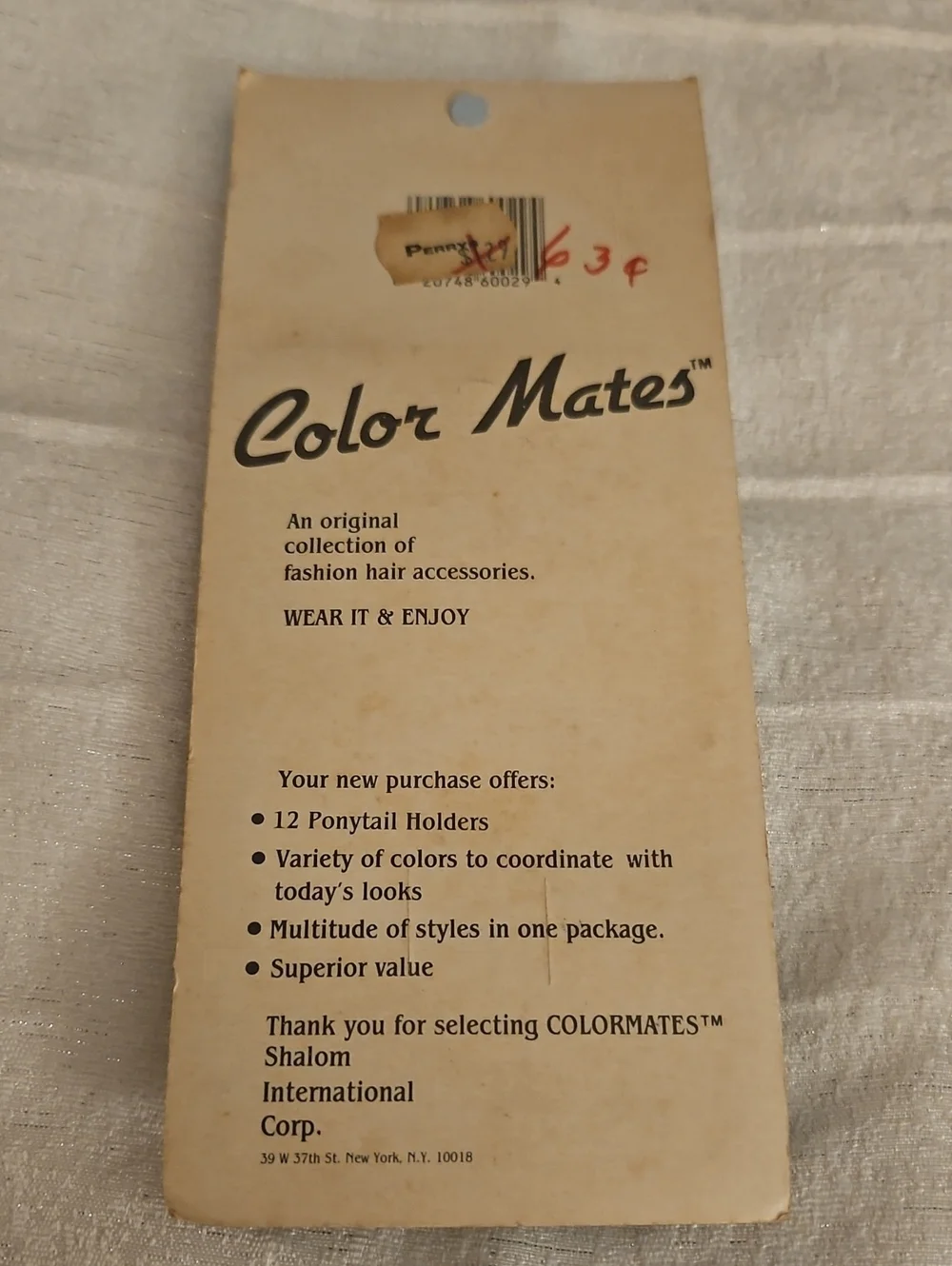 Vtg COLOR MATES Teddy Bear Ponytail Holders - Pastel Multi (Pack)